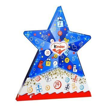 Новорічний адвент-календар зірка із солодощами Kinder Star Advent Calendar 149 г 1726690410 фото