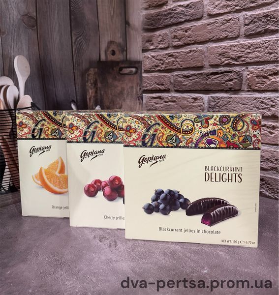 Цукерки Goplana Delights желейні вишневі в шоколаді 190 гр 2468116886 фото