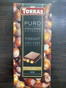 Чорний шоколад Torras Puro з фундуком. 200 г Іспанія. 1175724609 фото