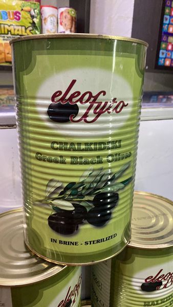 Грецькі Маслини Eleofyto чорні з кісточкою 101/110 2.5кг\ 4.3 кг Грецькі оливки Латровал 1898208846 фото