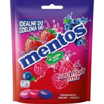 Драже Mentos Red Fruit Mix 160g Ментос Ягідний 2244101191 фото