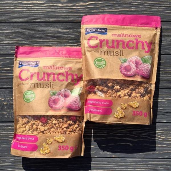 Мюслі Кранчі Crunchy Crownfield 350г шоколад, малина 1027062246 фото
