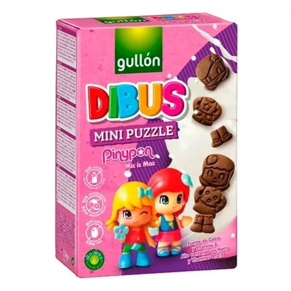 Печиво Gullon Dibus Mini Puzzle 250г Гуллон Дівчатка 250 гр 1692159422 фото