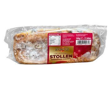 Різдвяний штолен Марципан та Вишня Quickbury Marzipan Cherry з родзинками 500 г 2052351924 фото